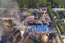 河北晋州黑化工厂爆炸航拍现场 事故致5死1伤-航拍网