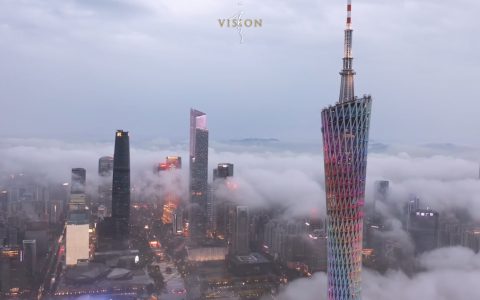 在云端中的花城广州,别样的美-航拍网