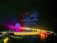 666架无人机空降珠海建市40周年光影秀！-航拍网