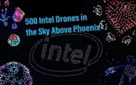 Intel 500架无人机为歌曲编舞照亮凤凰城夜空-航拍网