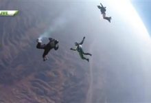 惊心动魄!男子不带降落伞从7620米高空跳下-航拍网