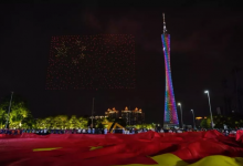 10万人见证!999架无人机编队在广州海心沙表白祖国-航拍网