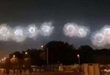 举国刷屏 北京举行国庆70周年烟花预演-航拍网