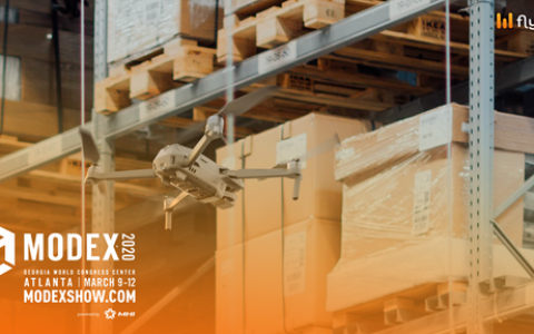 Modex 2020上的自主无人机进行库存扫描-航拍网