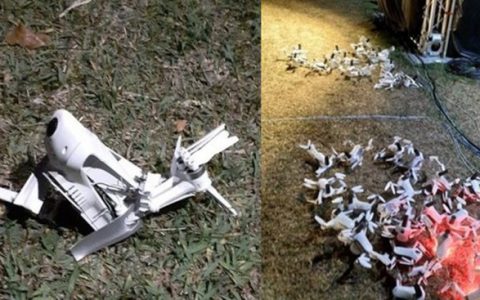 台湾灯会800架无人机编队遭干扰！致48架无人机坠毁-航拍网