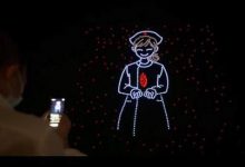 国际护士节全国多地上演无人机编队表演 致敬白衣天使！-航拍网