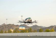 纯电空中出租车!亿航智能EH216-S无人驾驶eVTOL完成沙特首飞-航拍网