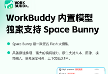 腾讯WorkBuddy内置模型独家支持Space Bunny-航拍网